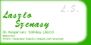 laszlo szenasy business card